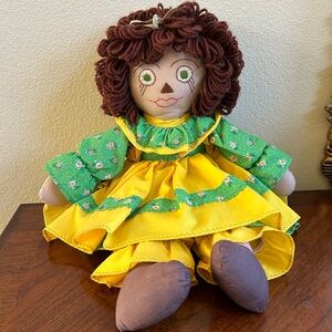 Handmade rag  doll from St .Croix  Sheltered Workshop